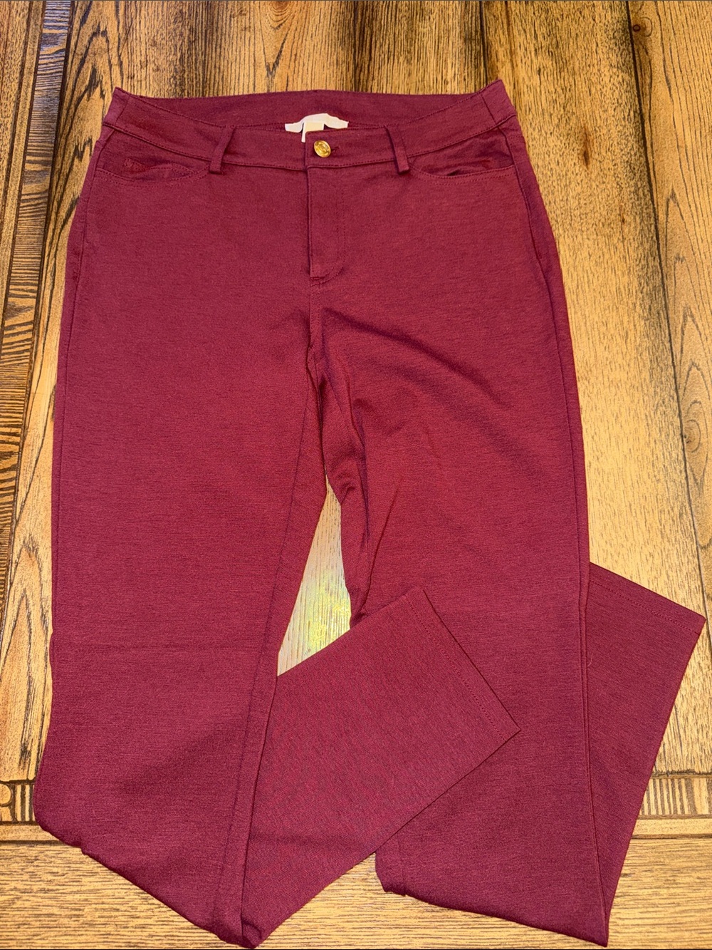 Michael Kors Maroon Ponte Skinny Pants